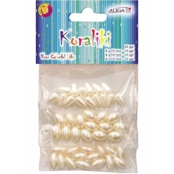 Koraliki plastikowe perłowe, mix 45szt,  PJ-7889, Aliga
